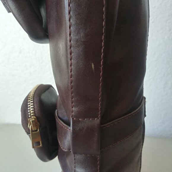 Link girls size 4 (equivalent to 5.5 women's shoes) dark brown high heel boot - Picture 13 of 15